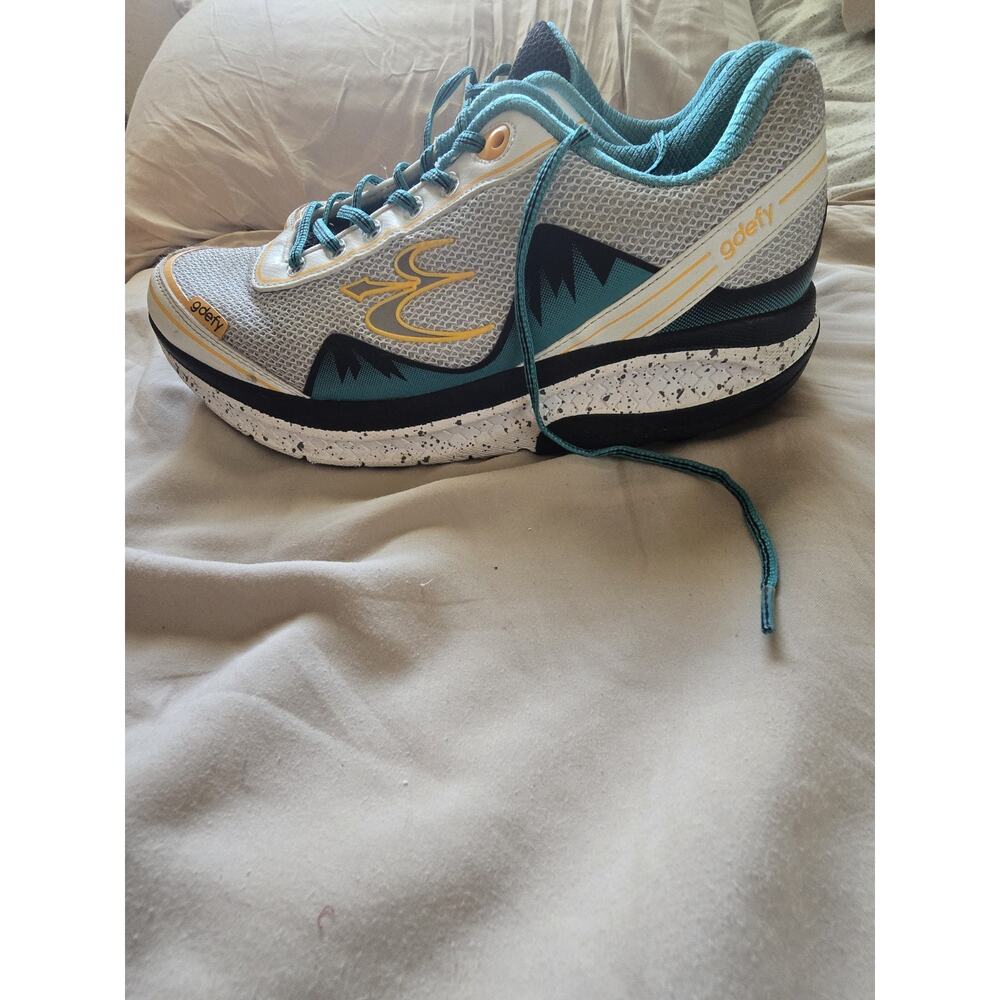Gravity Defyer TB9024MWG M Men's Size 10 Athletic Running Shoes Grey Teal Yellow